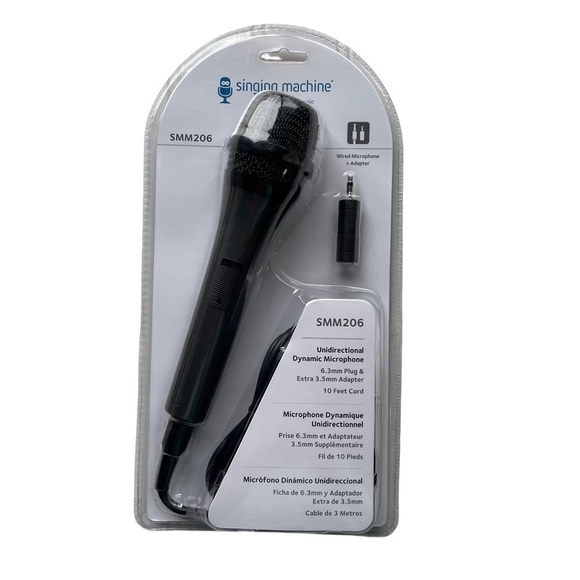 Singing Machine SMM 206 Unidirectional Dynamic Wired Microphone #SMM206 New - Picture 1 of 10